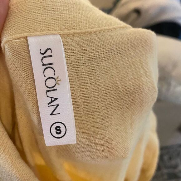 Sucolan Long Sleeve Gauze Bottom Down Shirt Sz Small New - Picture 6 of 6